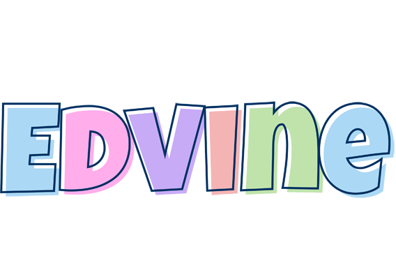 Edvine pastel logo
