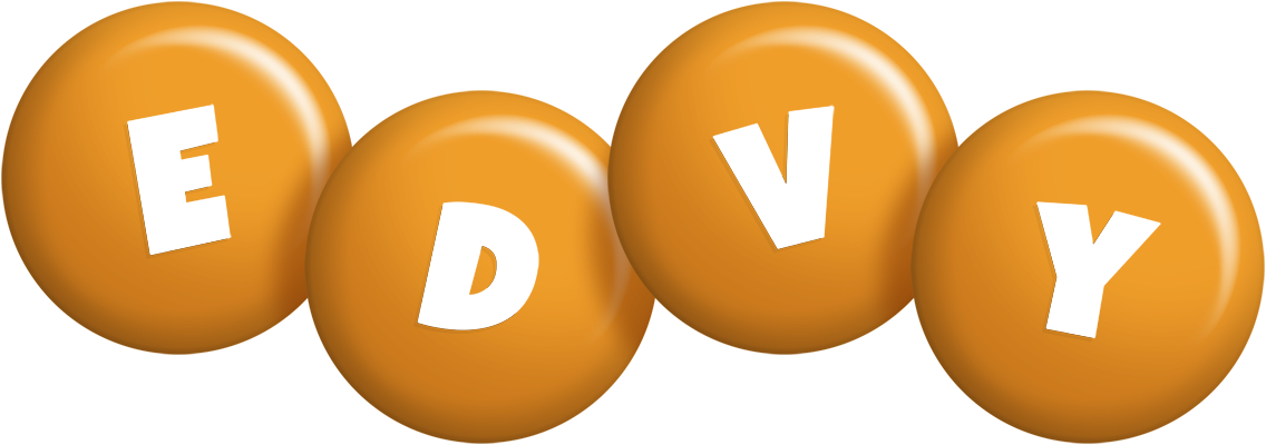 Edvy candy-orange logo