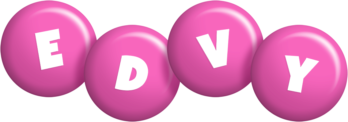 Edvy candy-pink logo