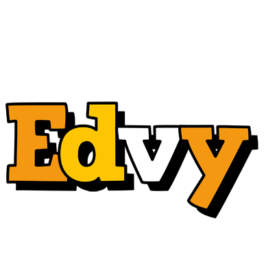 Edvy cartoon logo