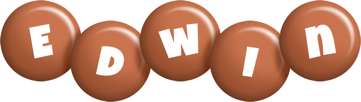 Edwin candy-brown logo
