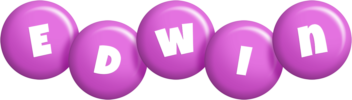 Edwin candy-purple logo