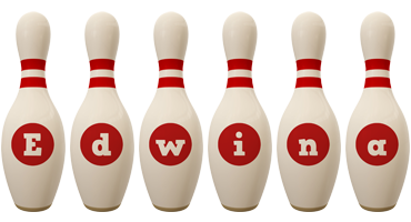 Edwina bowling-pin logo