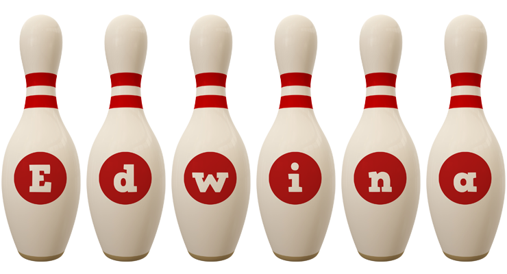 Edwina bowling-pin logo