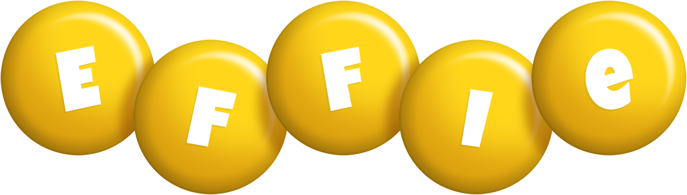 Effie candy-yellow logo