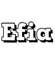 Efia snowing logo