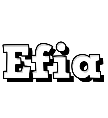 Efia snowing logo