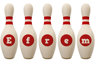 Efrem bowling-pin logo