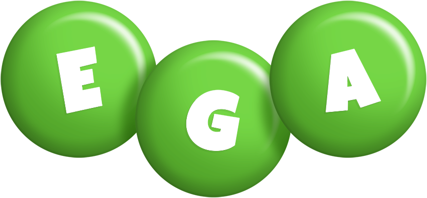 Ega candy-green logo