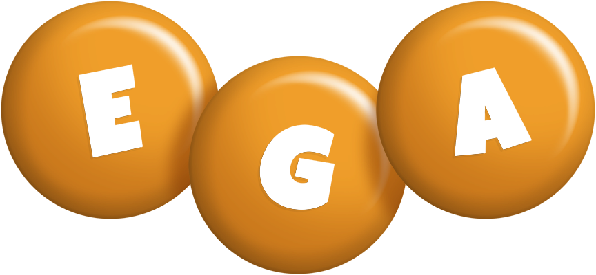 Ega candy-orange logo