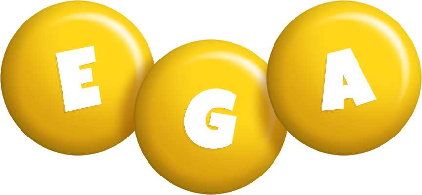 Ega candy-yellow logo