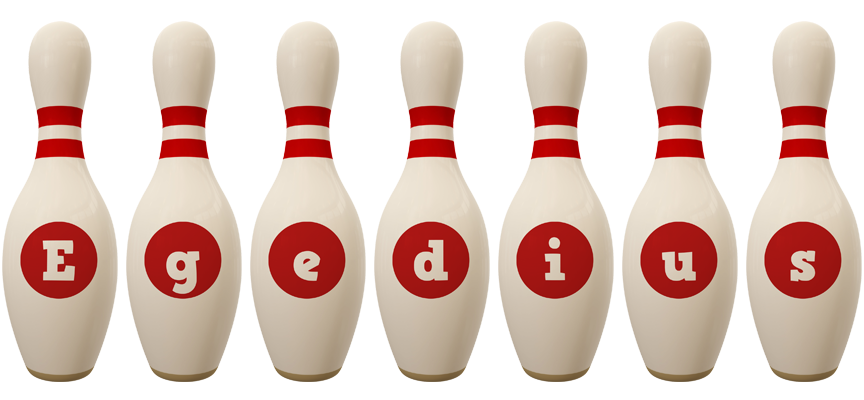 Egedius bowling-pin logo