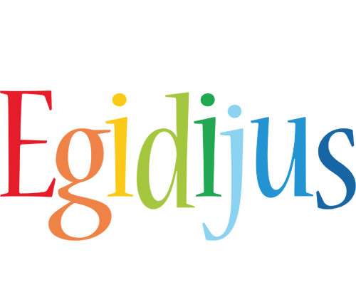 Egidijus birthday logo