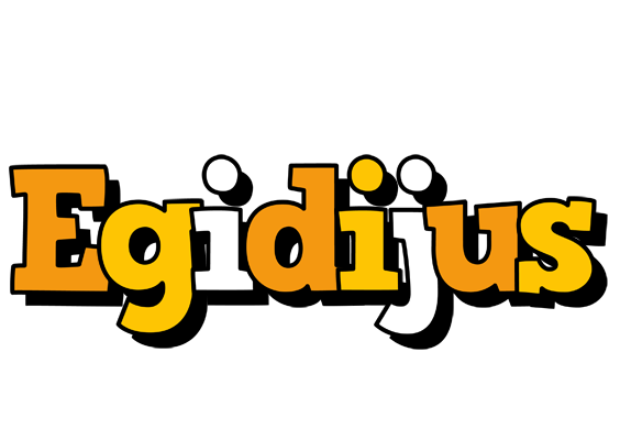 Egidijus cartoon logo