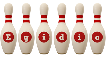 Egidio bowling-pin logo