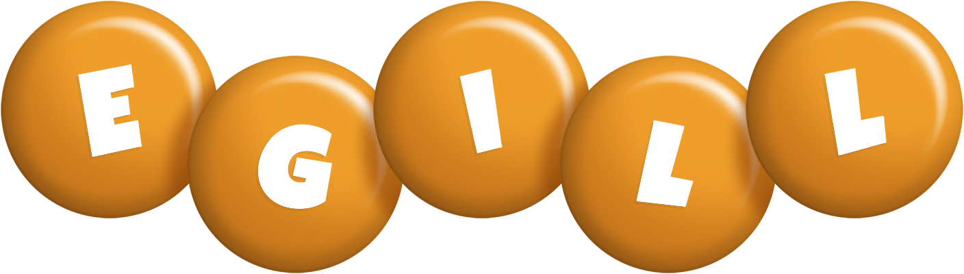 Egill candy-orange logo