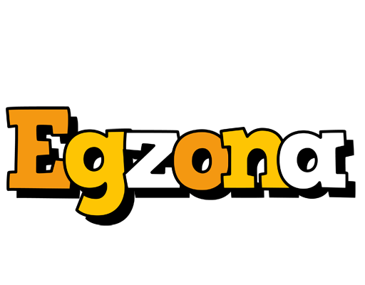 Egzona cartoon logo
