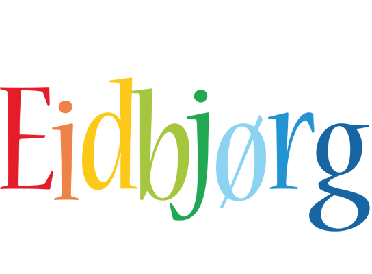 Eidbjørg birthday logo