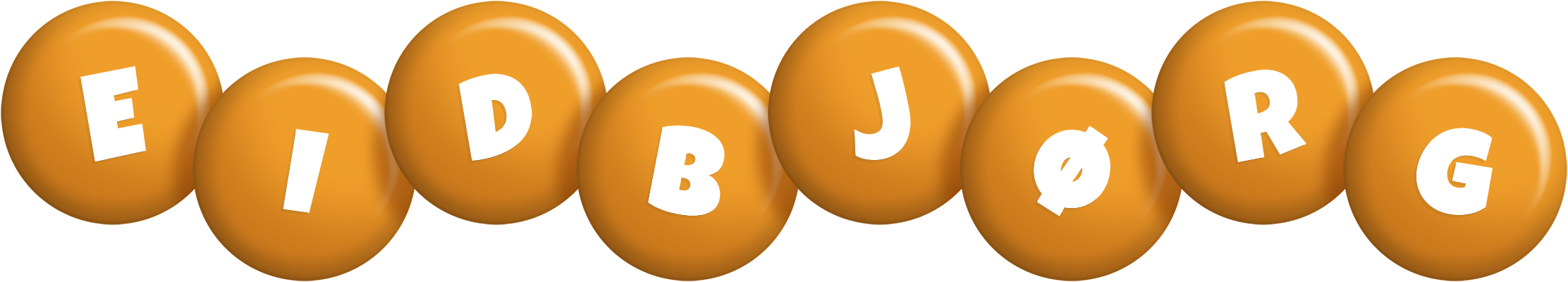 Eidbjørg candy-orange logo