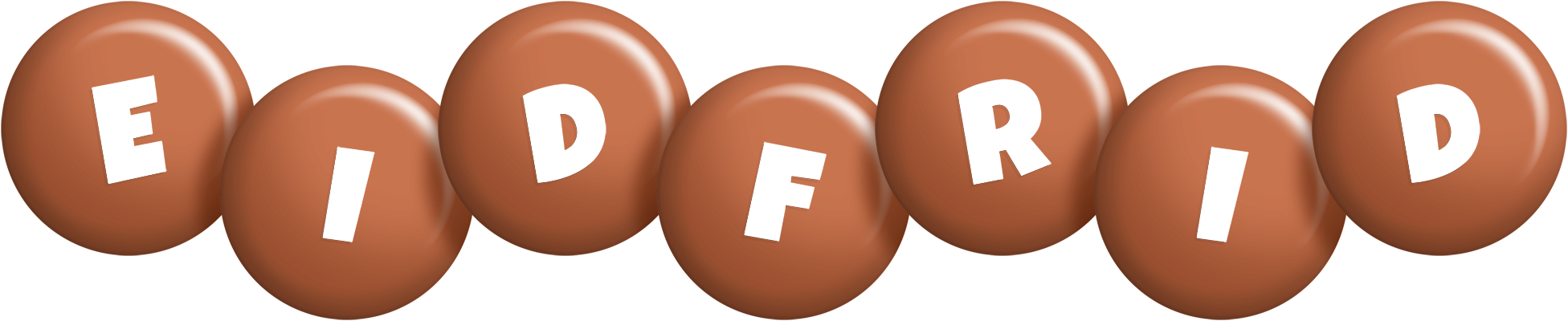 Eidfrid candy-brown logo