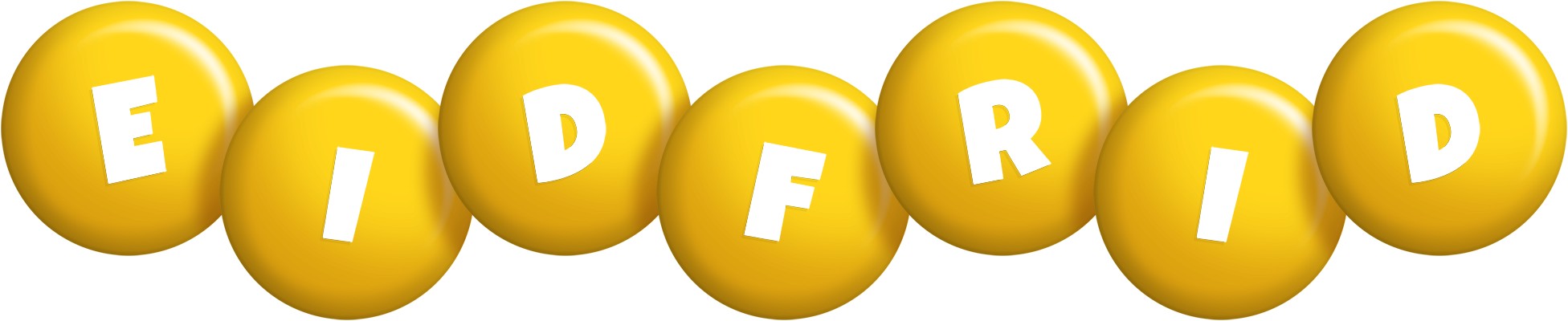 Eidfrid candy-yellow logo