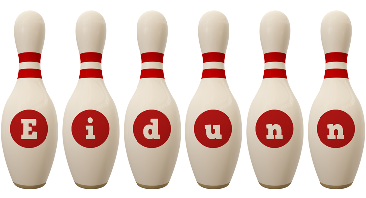 Eidunn bowling-pin logo