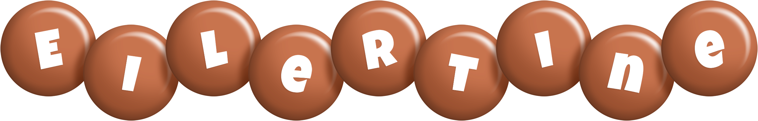 Eilertine candy-brown logo