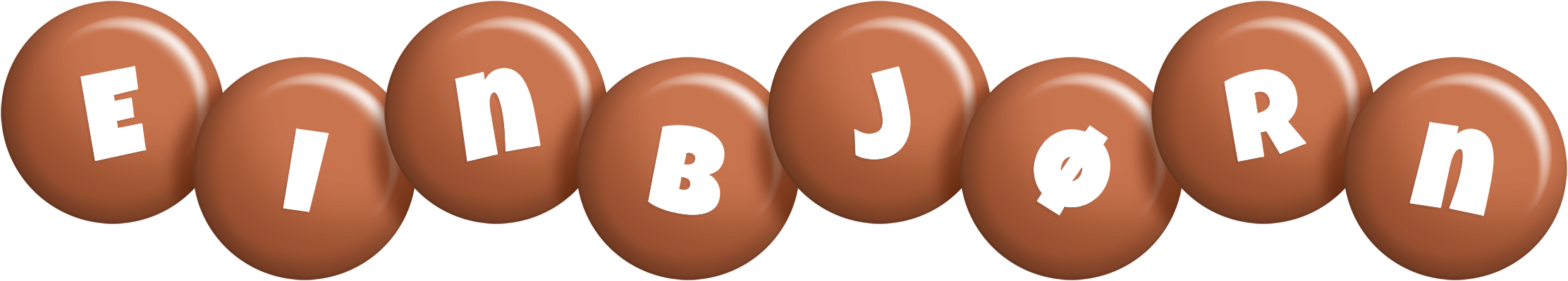 Einbjørn candy-brown logo