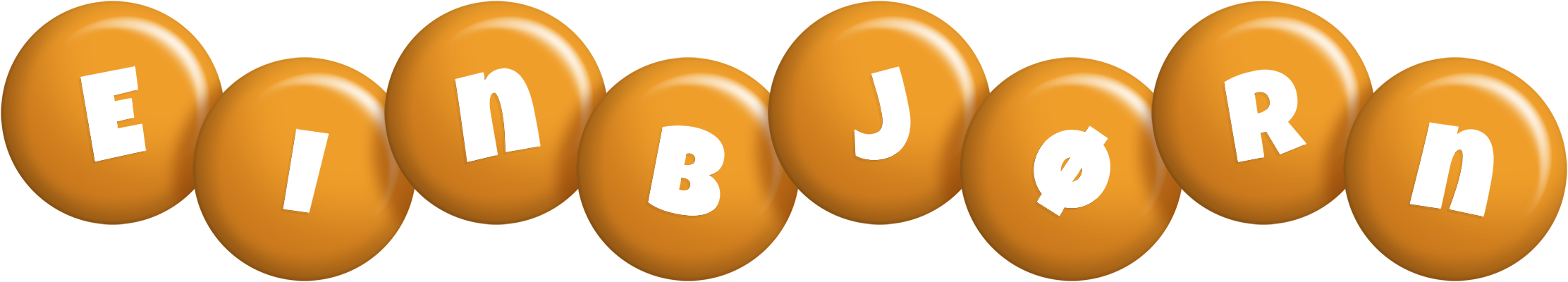 Einbjørn candy-orange logo