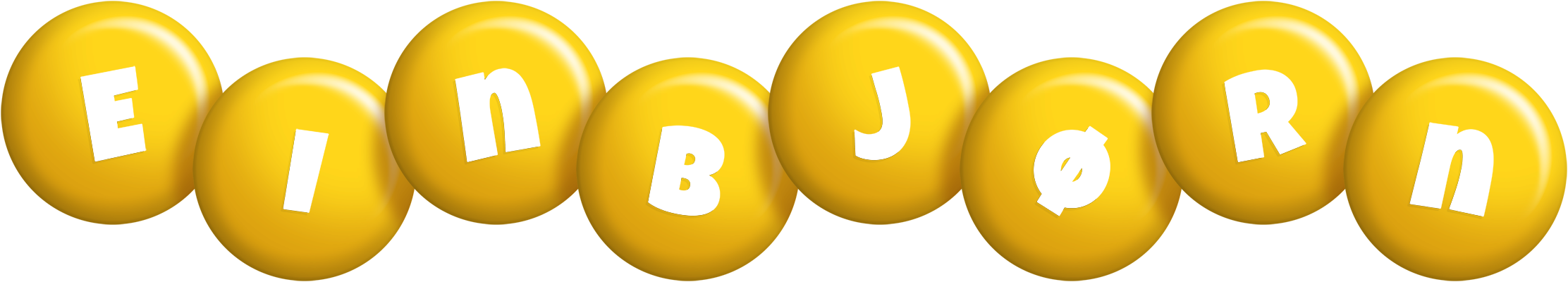 Einbjørn candy-yellow logo