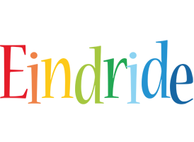 Eindride birthday logo