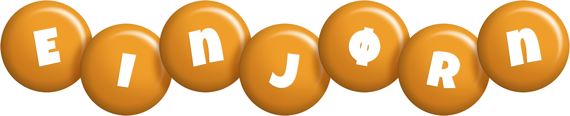 Einjørn candy-orange logo