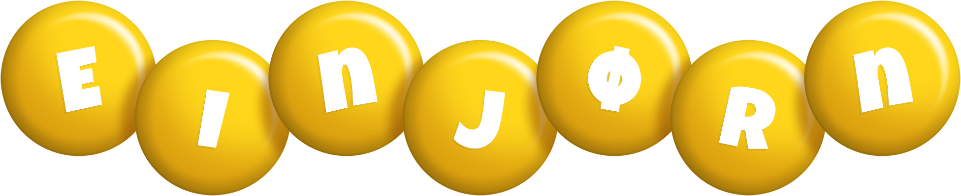Einjørn candy-yellow logo