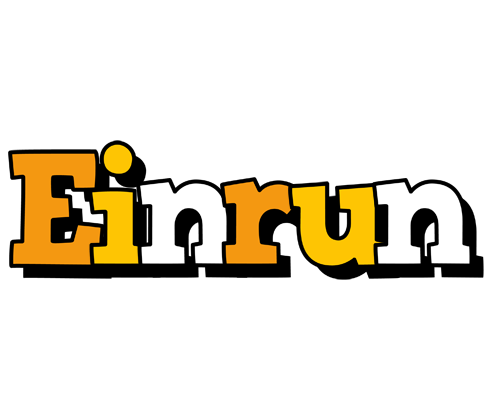 Einrun cartoon logo