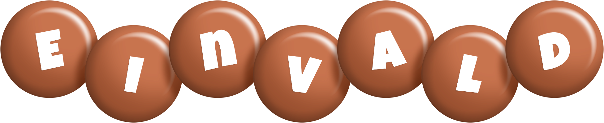 Einvald candy-brown logo
