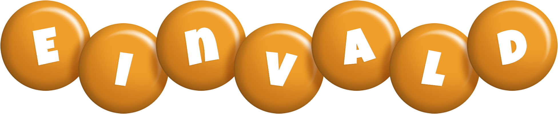 Einvald candy-orange logo