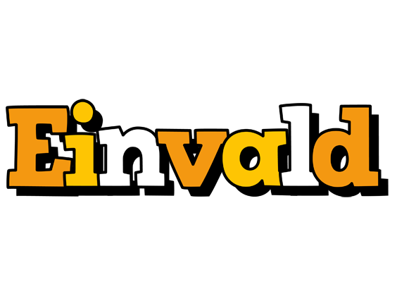 Einvald cartoon logo