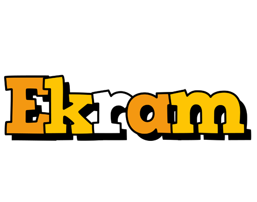 Ekram cartoon logo