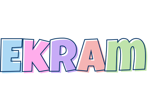 Ekram pastel logo