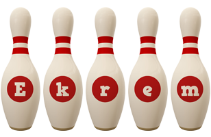 Ekrem bowling-pin logo