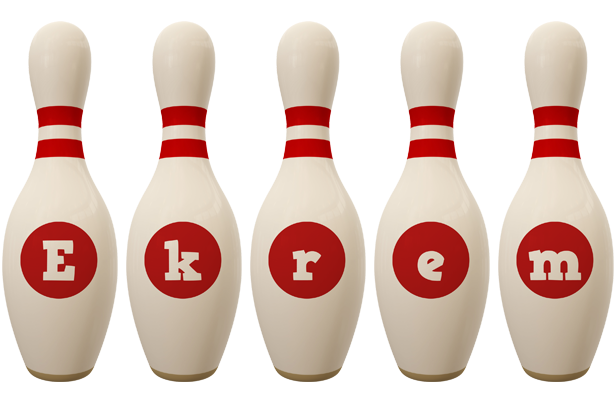 Ekrem bowling-pin logo