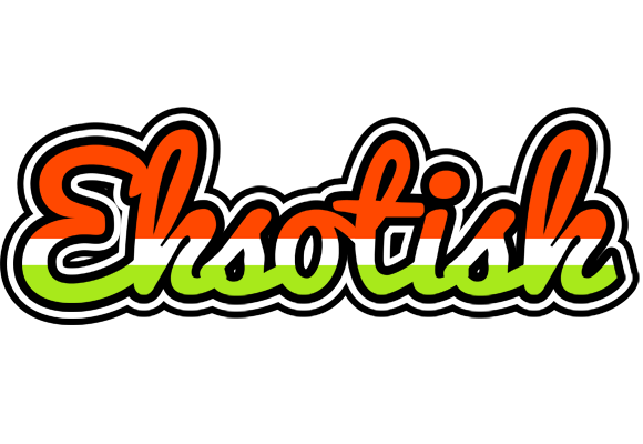 EKSOTISK logo effect. Colorful text effects in various flavors. Customize your own text here: https://www.textgiraffe.com/logos/exotic/