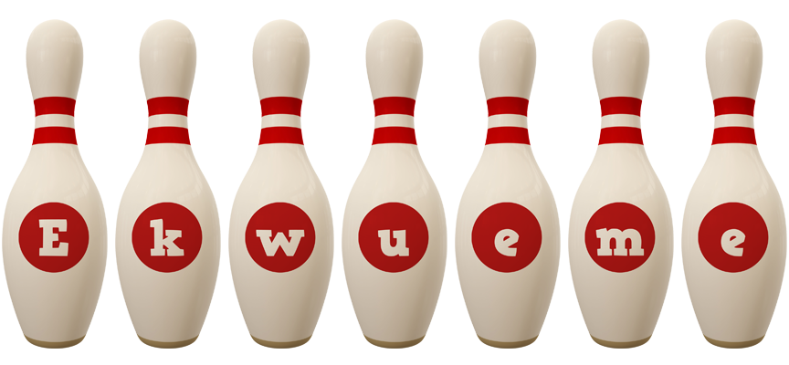 Ekwueme bowling-pin logo