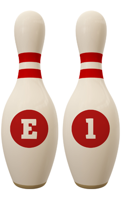 El bowling-pin logo
