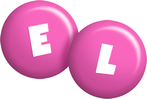 El candy-pink logo