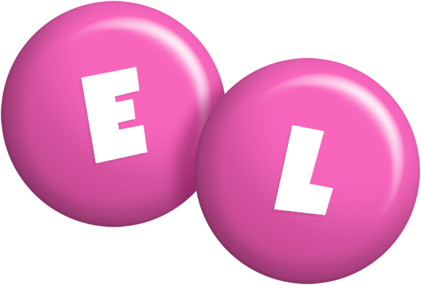 El candy-pink logo