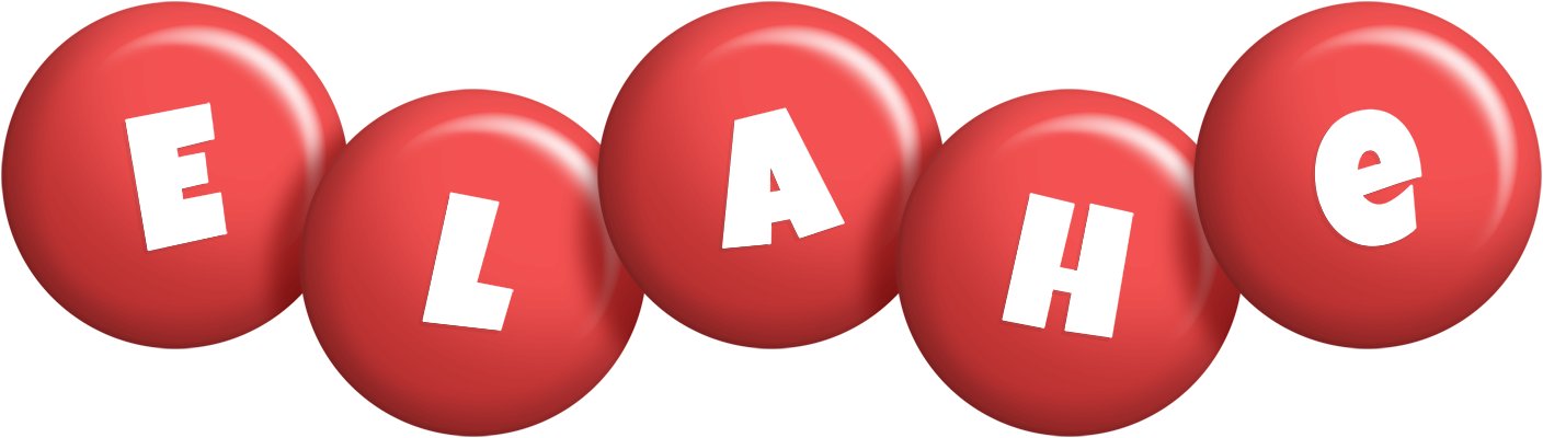 Elahe candy-red logo