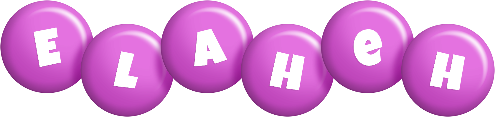 Elaheh candy-purple logo