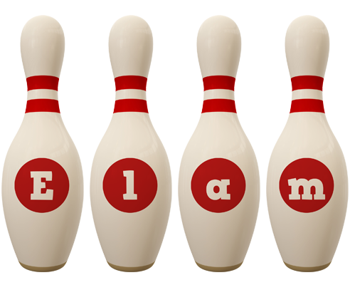 Elam bowling-pin logo
