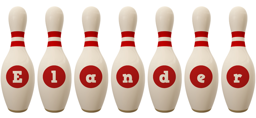 Elander bowling-pin logo